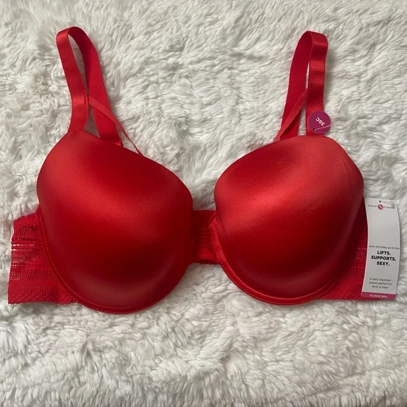 Ashley Stewart Lace Underwired Red T-Shirt Bra T-Shirt 38C - Picture 3 of 15